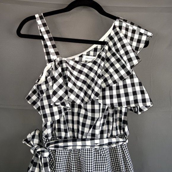 Calvin Klein Women's Checkered Gingham Dress Size 6 - Picture 2 of 5
